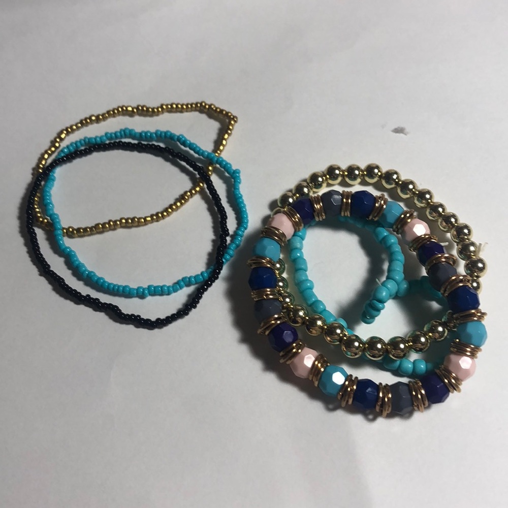Beaded bracelets stackable layered